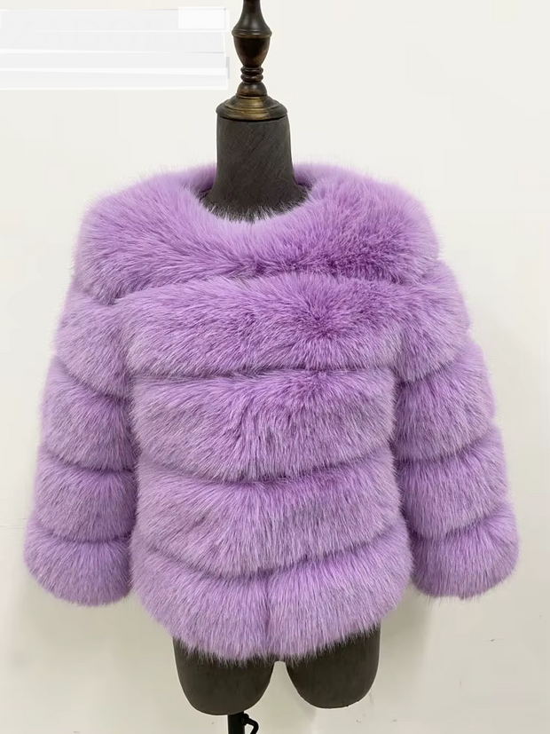 ZADORIN S-5XL Mink Coats Autumn Winter Fluffy Black Faux Fur Coat Women Elegant Thick Warm Faux Fur Jackets For Women 2024 Tops