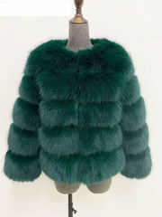 ZADORIN S-5XL Mink Coats Autumn Winter Fluffy Black Faux Fur Coat Women Elegant Thick Warm Faux Fur Jackets For Women 2024 Tops