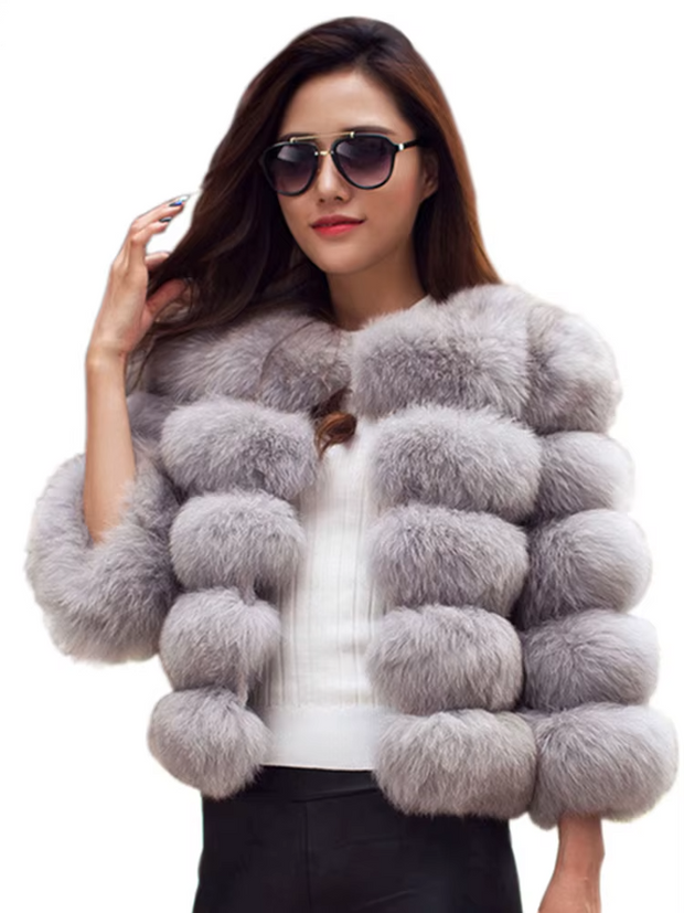 ZADORIN S-5XL Mink Coats Autumn Winter Fluffy Black Faux Fur Coat Women Elegant Thick Warm Faux Fur Jackets For Women 2024 Tops