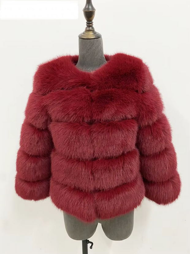 ZADORIN S-5XL Mink Coats Autumn Winter Fluffy Black Faux Fur Coat Women Elegant Thick Warm Faux Fur Jackets For Women 2024 Tops