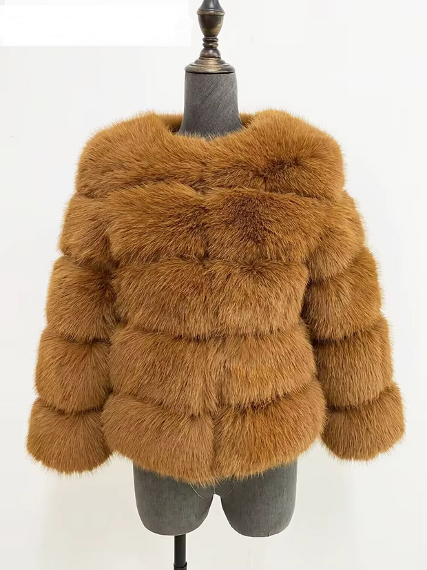 ZADORIN S-5XL Mink Coats Autumn Winter Fluffy Black Faux Fur Coat Women Elegant Thick Warm Faux Fur Jackets For Women 2024 Tops