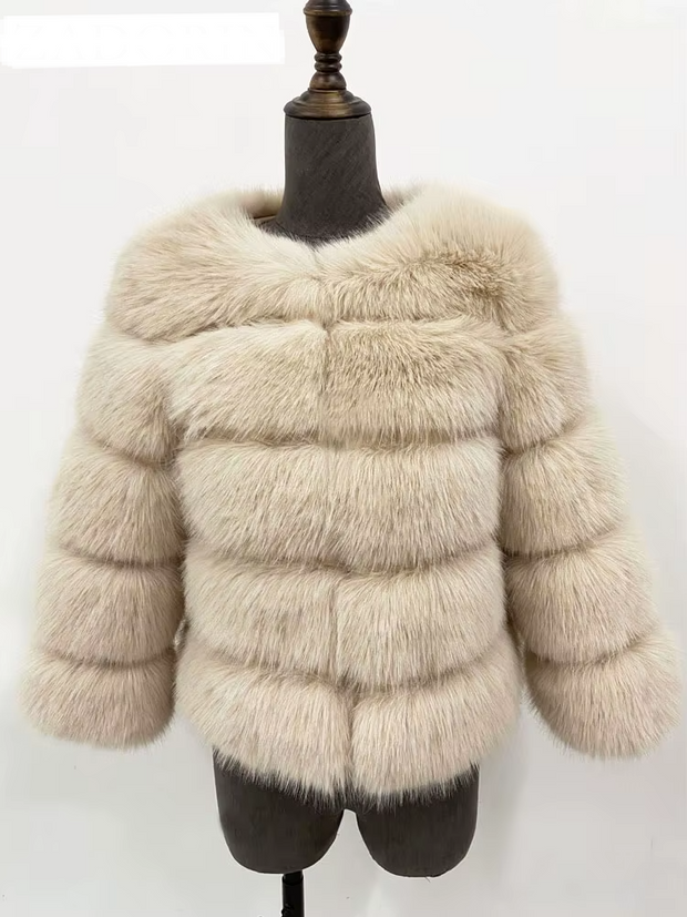 ZADORIN S-5XL Mink Coats Autumn Winter Fluffy Black Faux Fur Coat Women Elegant Thick Warm Faux Fur Jackets For Women 2024 Tops
