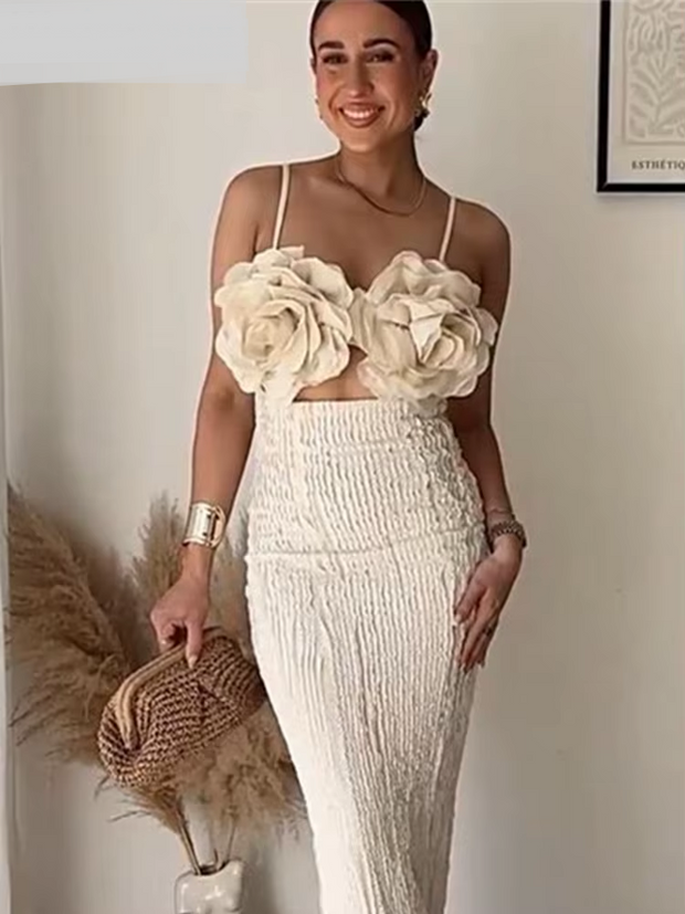 Weird Puss Patchwork Appliques Dress Women Sleeveless Sexy Backless 2025 Spring Summer Vacation Beach Stretch Party Long Bodycon