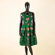 African Dresses for Women African Clothes Summer Dress for Women Knee-length Sleeveless Batik Party Dress A722534