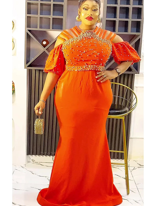 Plus Size African Party Dresses for Women Dashiki Ankara Wedding Evening Gown Bodycon Maxi Long Christmas Dress Africa Clothes