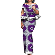 Party African Dress Women Skirt Sets Traditional  2 Pieces Suits Custom Made Dashiki Tops and Skirts Plus Size Clothing WY5104