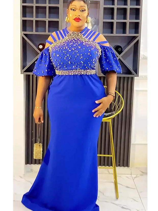 Plus Size African Party Dresses for Women Dashiki Ankara Wedding Evening Gown Bodycon Maxi Long Christmas Dress Africa Clothes