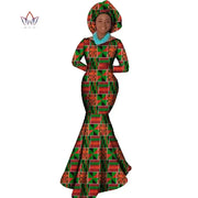 African Women Clothing Long Sleeve Dress Evening Sexy Dress Party Dresses Mermaid Dress Christmas Gift Plus Size 6XL BRW WY556