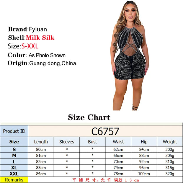 Tight Fitting Off Shoulder Backless Women Lace Up Short Skirt Sheer Mesh Hot Rhinestones Girl Dress Banquet Birthday Party Cloth