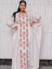 Rose Red Bazin Riche Printed For African Women Ankara Senegal Traditional Wedding Party Clothing Bazin Boubou Dashiki Robe