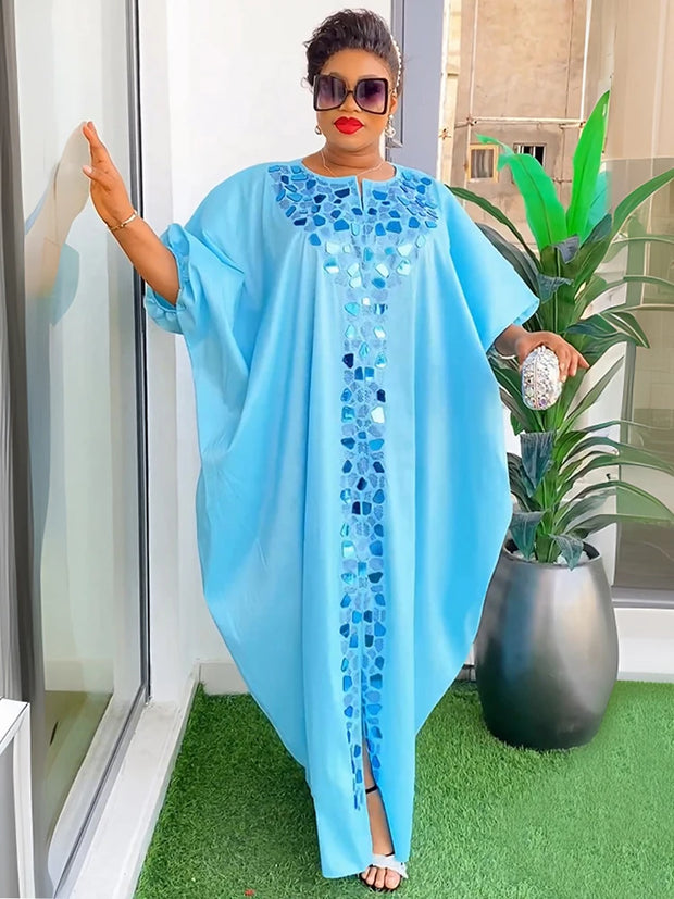 Plus Size Dresses For Women African Ankara Dashiki Outfits Dubai Luxury Abayas Wedding Party Prom Evening Gown Ladies Clothing