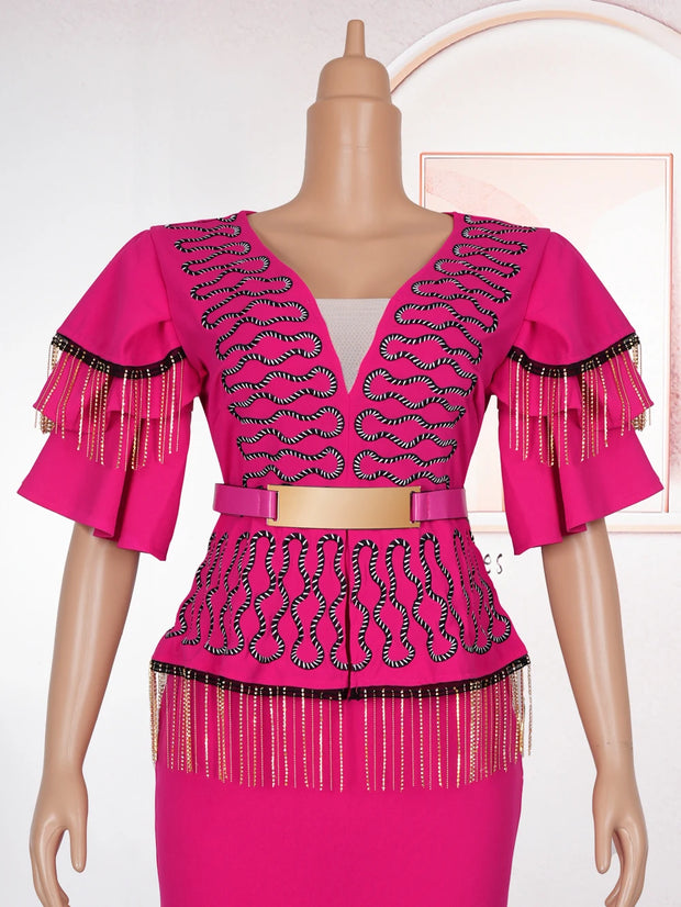 Plus Size African Party Dresses for Women 2025 New Fashion Dashiki Ankara Wedding Evening Gown Elegant Turkey Muslim Maxi Dress