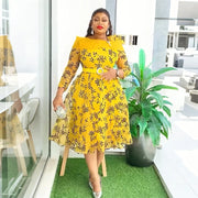 African Dresses for Women 2025 Plus Size Evening Party Long Dress Africa Clothing Elegant Turkey Muslim Print Maxi Dress