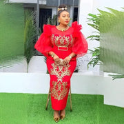 African Clothes 2025 New African Dresses for Women Fashion Plus Size Sequin Evening Party Long Dress Dashiki Ankara Outfits Robe