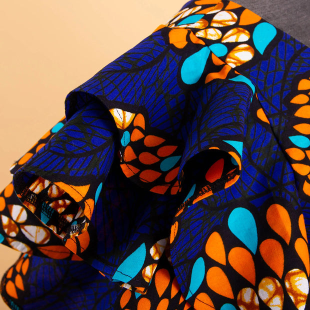 African 2 Piece Set for Women Crop Top + Print Skrit Set Ankara Clothing Dashiki Outfits Blouse Shirt Midi Skirt Casual S1926100