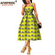African Dresses for Women African Clothes Summer Dress for Women Knee-length Sleeveless Batik Party Dress A722534