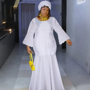 Plus Size African Party Dresses for Women Dashiki Ankara Lace Evening Gown Abayas Robe Muslim Kaftan Maxi Long Dress 2025