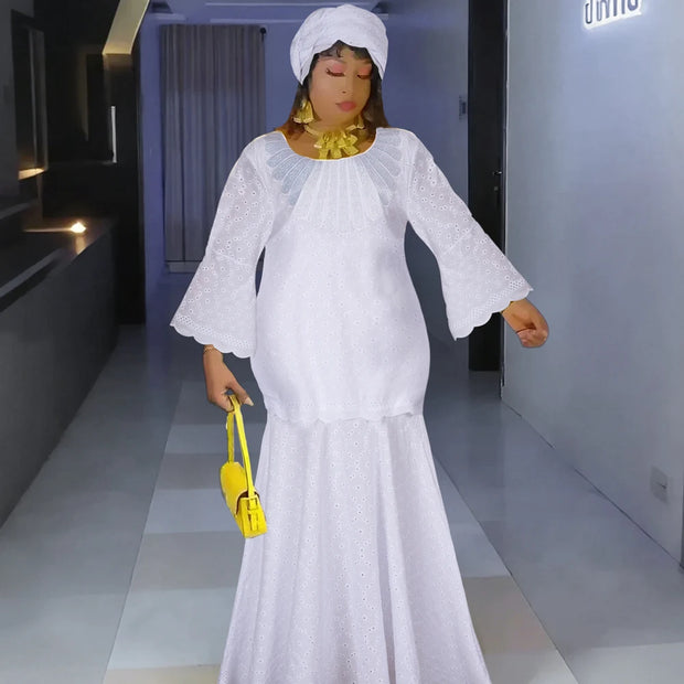 Plus Size African Party Dresses for Women Dashiki Ankara Lace Evening Gown Abayas Robe Muslim Kaftan Maxi Long Dress 2025