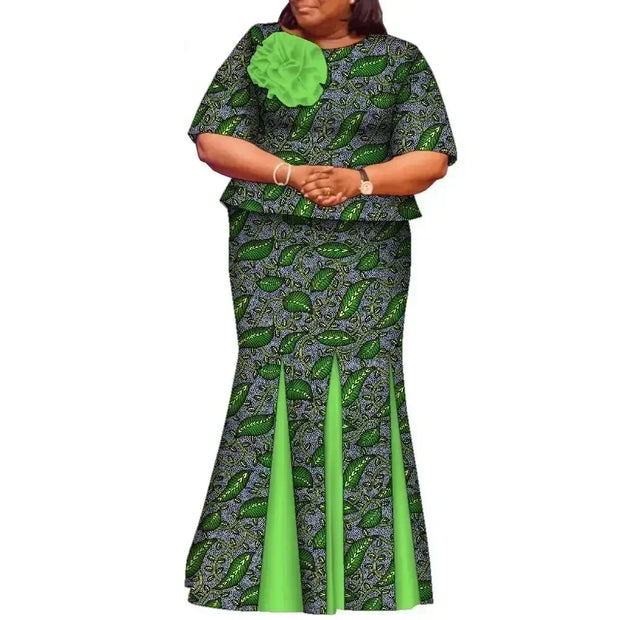 African Skirts and Top Sets for Women Party Ankara Fashion African Print Clothes Dashiki Outfits Lady Evening Gowns WY2143