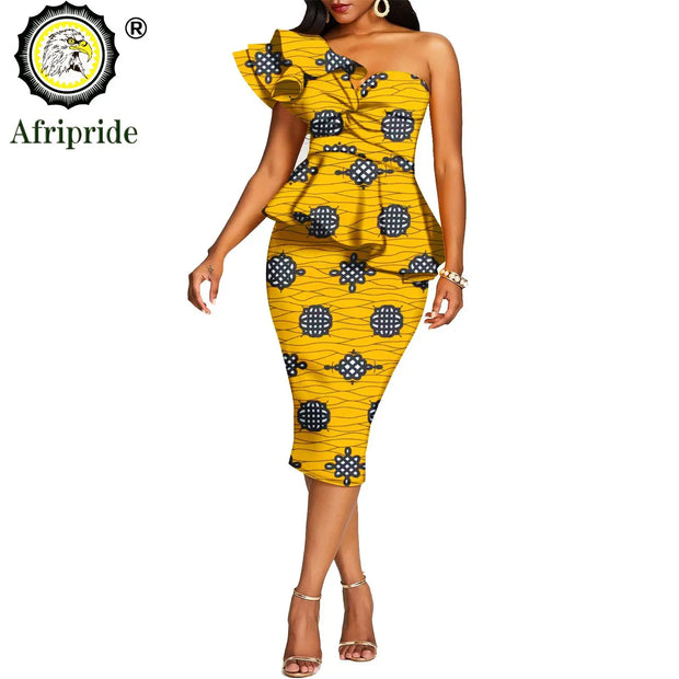 African 2 Piece Set for Women Crop Top + Print Skrit Set Ankara Clothing Dashiki Outfits Blouse Shirt Midi Skirt Casual S1926100