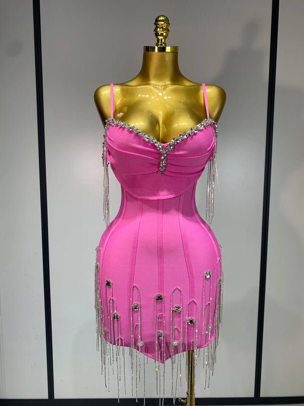Women Sexy Backless Spaghetti Strap Bodycon Black Sleeveless Bandage Dress Elegant Prom Gown Club Evening Party Birthday Dresses