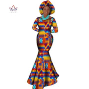 African Women Clothing Long Sleeve Dress Evening Sexy Dress Party Dresses Mermaid Dress Christmas Gift Plus Size 6XL BRW WY556
