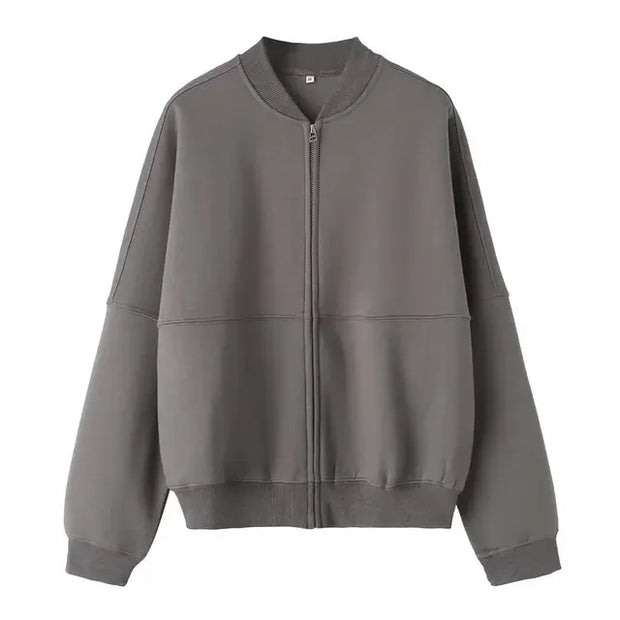 TRAFZA 2024 Autumn Women's Thick Hoodie Coat + Drawstring High Waist Loose Casual Pants Set Lined Fleece Woman's Clothing Street