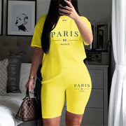 Women's Tracksuit Casual Two Piece Set for Short Sleeve Daily Summer Woman Clothing Shorts T-Shirts O-Neck Matching Sets Womens