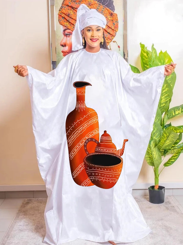 Rose Red Bazin Riche Printed For African Women Ankara Senegal Traditional Wedding Party Clothing Bazin Boubou Dashiki Robe