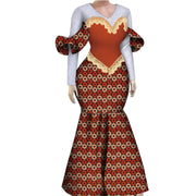 Women African Plus Size Evening Dresses Wedding Party Long Luxury Lace Gown Bodycon Mermaid Dress Ankara Dresses Clothing WY1490