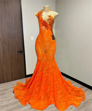 Sparkly Royal Blue Diamonds Mermaid Prom Dress Sequins Gown Bead Crystal Rhinestones Wedding Birthday Party Dress Customized