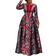 African Dresses for Women Dashiki Dress African Print Robe Africaine Femme Plus Size Africa Clothing Wedding Party WY8034