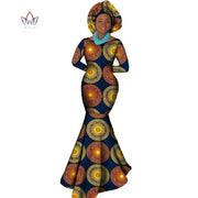 African Women Clothing Long Sleeve Dress Evening Sexy Dress Party Dresses Mermaid Dress Christmas Gift Plus Size 6XL BRW WY556