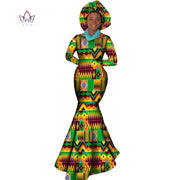 African Women Clothing Long Sleeve Dress Evening Sexy Dress Party Dresses Mermaid Dress Christmas Gift Plus Size 6XL BRW WY556