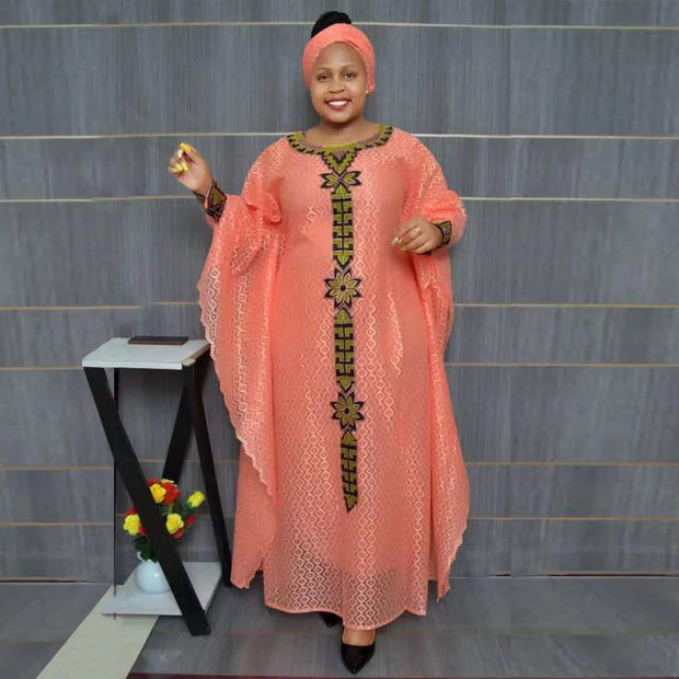African Dresses for Women Plus Size Africa Clothes Dashiki Ankara Lace Outfits Gown Kaftan Muslim Wedding Party Long Maxi Dress