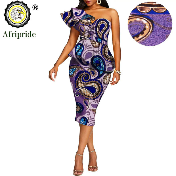 African 2 Piece Set for Women Crop Top + Print Skrit Set Ankara Clothing Dashiki Outfits Blouse Shirt Midi Skirt Casual S1926100