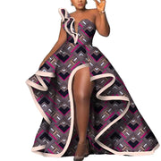 Dashiki Party Dresses Fashion Robe Africaine Ankara Floral Print Maxi Long Strapless Dresses African Dresses for Women WY6981