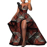 Dashiki Party Dresses Fashion Robe Africaine Ankara Floral Print Maxi Long Strapless Dresses African Dresses for Women WY6981