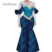 Women African Plus Size Evening Dresses Wedding Party Long Luxury Lace Gown Bodycon Mermaid Dress Ankara Dresses Clothing WY1490