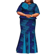 African Skirts and Top Sets for Women Party Ankara Fashion African Print Clothes Dashiki Outfits Lady Evening Gowns WY2143