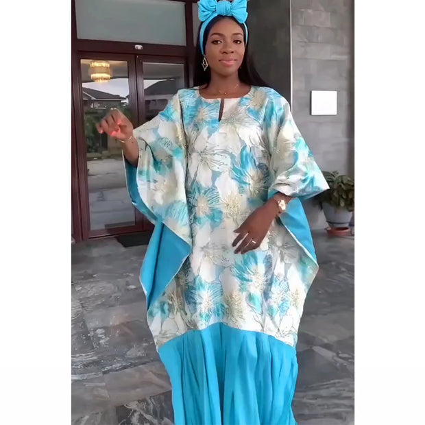 2025 Latest! African Women Wedding Dress Brocade Embroidery With Bazin Decoration Nigerian Bride or Bridesmaid Boubou Robe