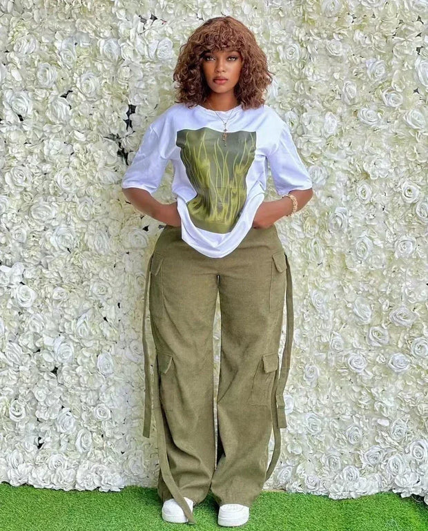 2 Piece Women Sets Dashiki African New Arrival Spring Summer Matching Sets Two Pieces Sets Top Pants Suits Outfits Clothing 2025