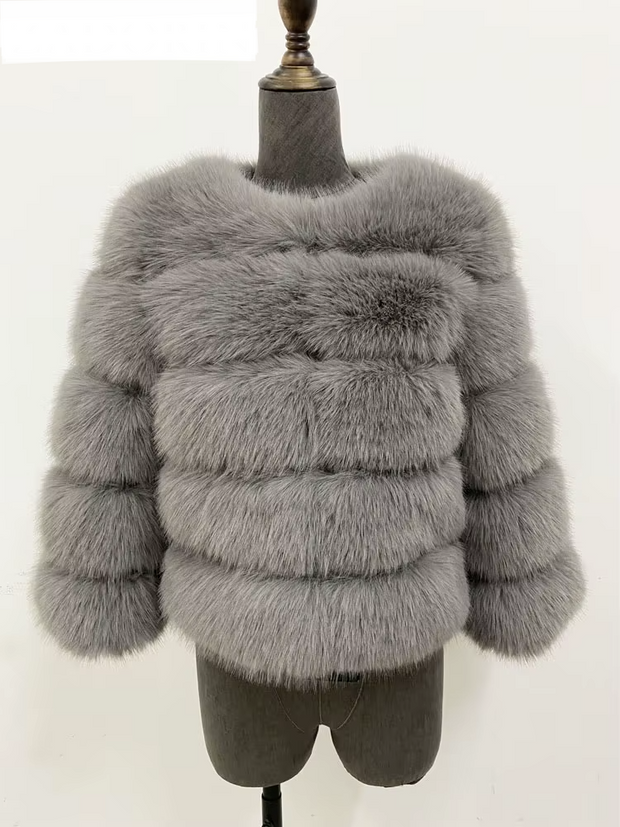 ZADORIN S-5XL Mink Coats Autumn Winter Fluffy Black Faux Fur Coat Women Elegant Thick Warm Faux Fur Jackets For Women 2024 Tops